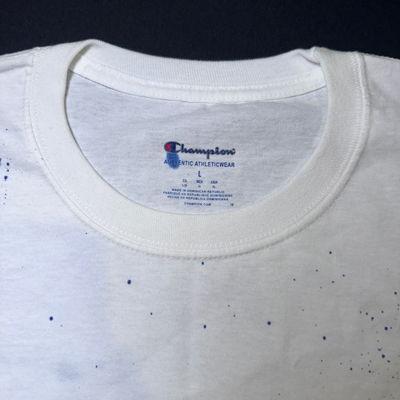 Pallette Pavelow Champion T-Shirt Mens L Lightning Bolt White Essentials 18-19 - Picture 3 of 13